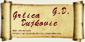 Grlica Dujković vizit kartica